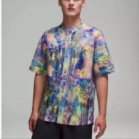 Lululemon‎ Water-Repellent Hiking Short Sleeve Shirt ALNM Men's Size XXL - Picture 1 of 11